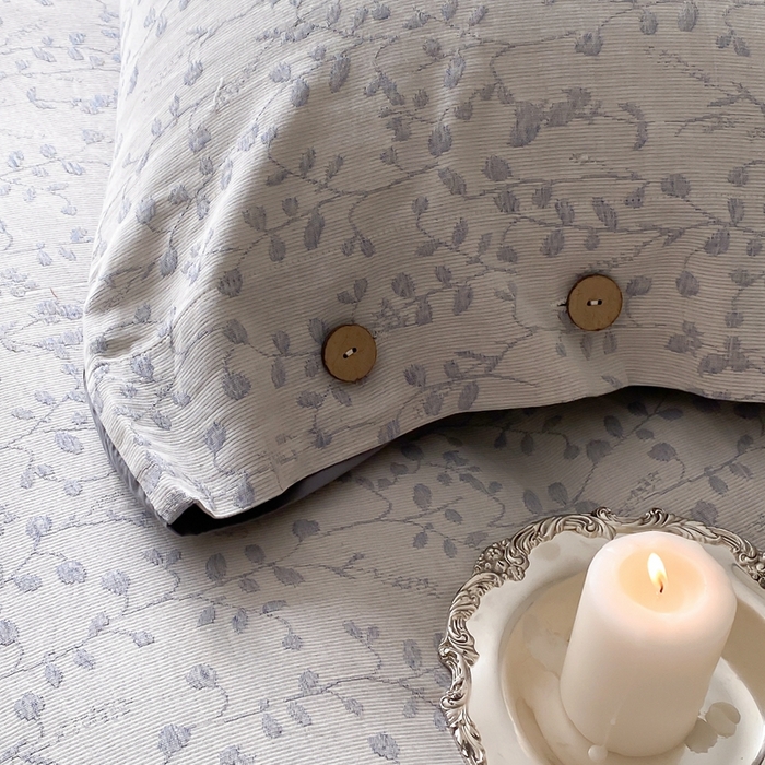 91家纺网 家纺一手货源 找家纺 旷野 2025新款全棉色织提花四件套 山野-蓝