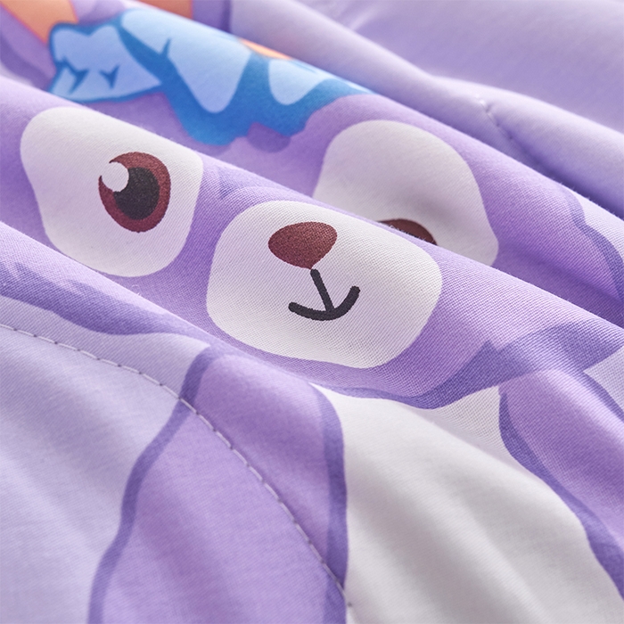 91家纺网 家纺一手货源 找家纺 羽梦家纺2025新款新疆棉花全棉夏凉被 可爱兔 紫