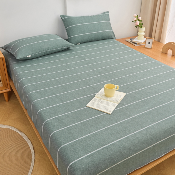 91家纺网 家纺一手货源 找家纺 首爱2025新款原棉老粗布床笠支持特殊规格定制 常年不断货 大批量供应  初见