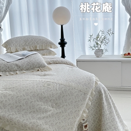 91家纺网 家纺一手货源 找家纺 （总）佰织鑫2025跑量款法式棉花床盖款春秋被四件套夏被四件套填充29%大豆纤维加71%抗菌纤维