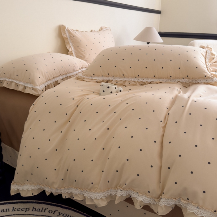 91家纺网 家纺一手货源 找家纺 可思家纺2025新款可思-韩版双层纱四件套 若拉