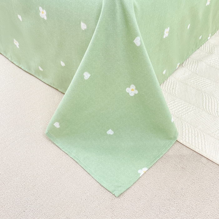 91家纺网 家纺一手货源 找家纺 直播2024新款斜纹磨毛印花四件套植物羊绒套件花町物语