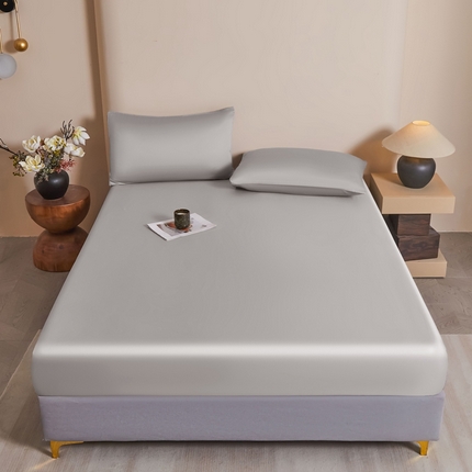 91家纺网 家纺一手货源 找家纺 雅萱家纺  2025新款60s兰精天丝系列-单床笠 60s天丝都市灰