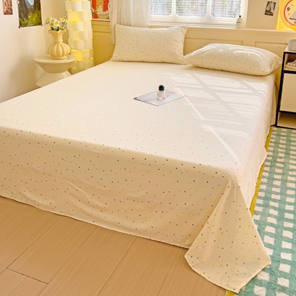 纽缦家纺 2025新款云感提花双层纱床单 波点世界