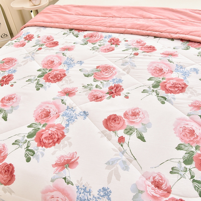 91家纺网 家纺一手货源 找家纺 羽梦家纺2025新款新疆棉花全棉夏凉被 锦上添花