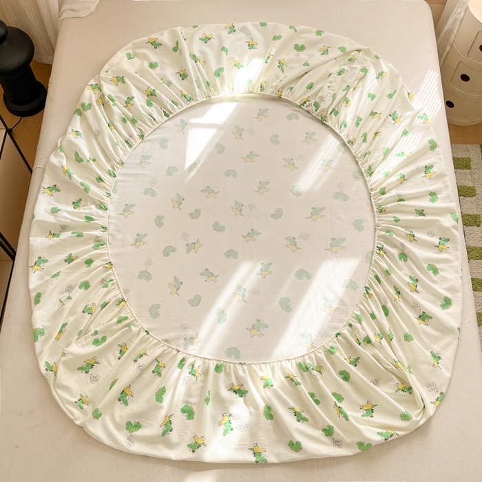 91家纺网 家纺一手货源 找家纺 博雅 2025新款全棉A类双层纱床笠 酷酷龙