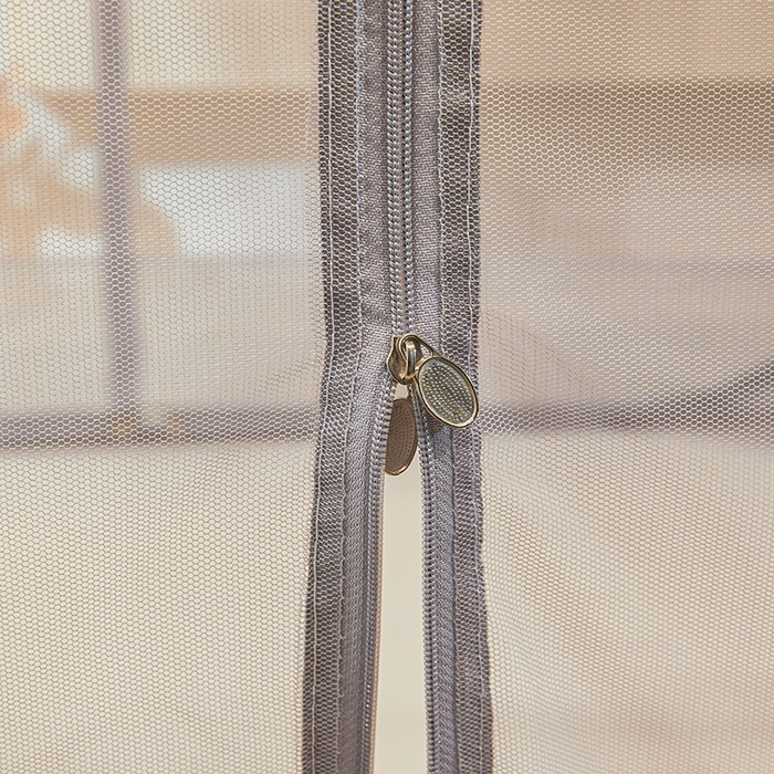 91家纺网 家纺一手货源 找家纺 青竹苑2025新款花边款床笠底防摔坐床蚊帐-格格巫 格格巫-棕咖