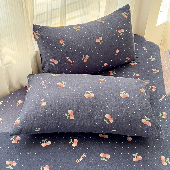 91家纺网 家纺一手货源 找家纺 纽缦家纺 2025新款云感提花双层纱床笠 大吉大厘