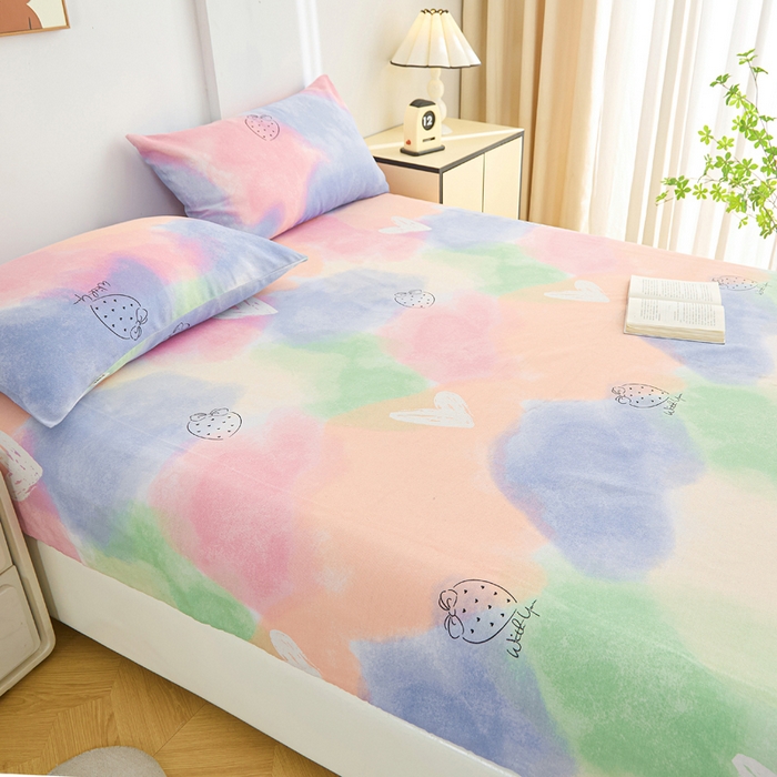 91家纺网 家纺一手货源 找家纺 首爱2025新款原棉老粗布床笠支持特殊规格定制 常年不断货 大批量供应  梦幻星空