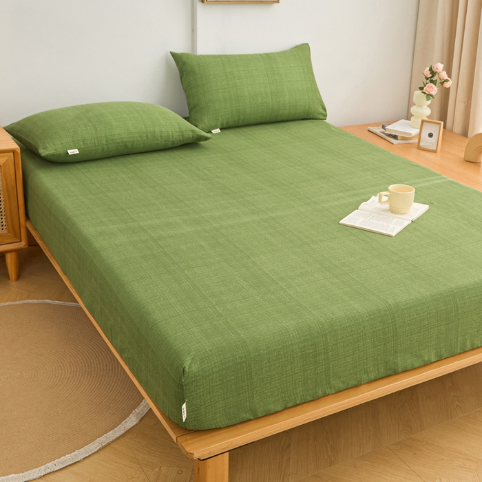 91家纺网 家纺一手货源 找家纺 首爱2025新款原棉老粗布床笠支持特殊规格定制 常年不断货 大批量供应  嫩緑