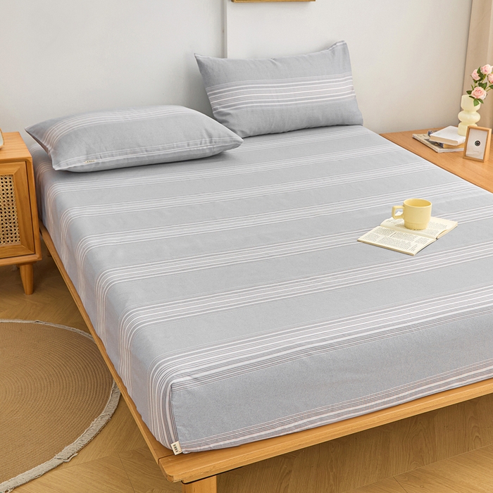 91家纺网 家纺一手货源 找家纺 首爱2025新款原棉老粗布床笠支持特殊规格定制 常年不断货 大批量供应  淡雅