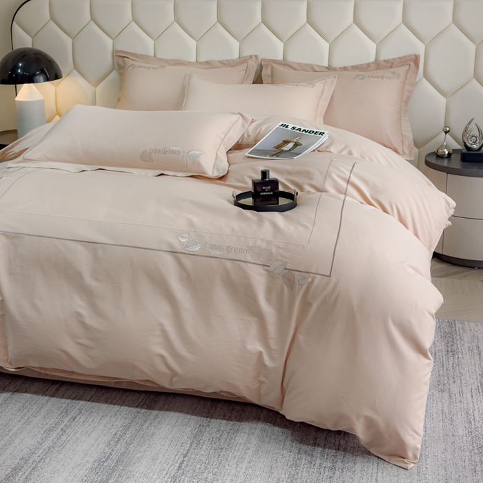 91家纺网 家纺一手货源 找家纺 U品汇  2025新款纯棉全棉长绒棉刺绣绣花高端礼盒四件套-叶夕 花晨叶夕-玲珑玉