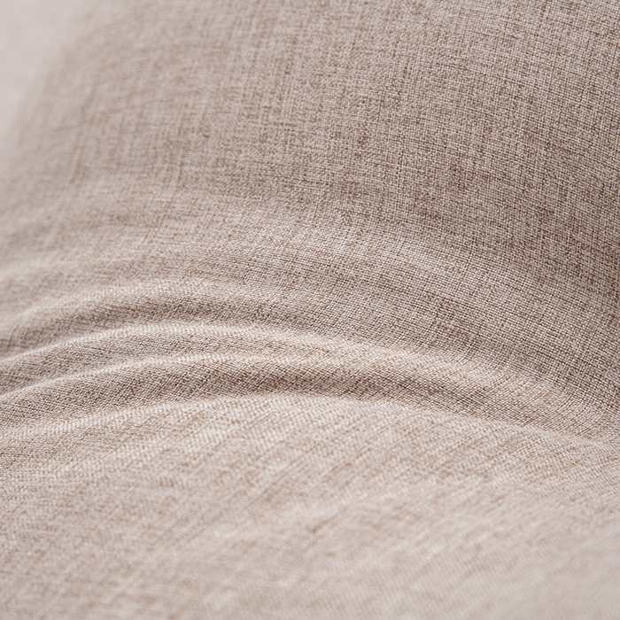 91家纺网 家纺一手货源 找家纺 美达人2025新款麻布珍珠棉三角靠背 亚麻单人杏子卡其