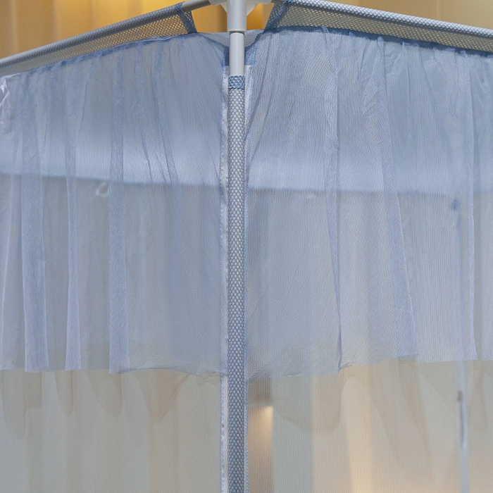 91家纺网 家纺一手货源 找家纺 卓尔居 2025绗绣编织防摔蚊帐-夏至 夏至-浅蓝