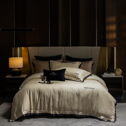 （总）时亿家居  2025新款80天丝提花床盖款四件套-晓雅系列