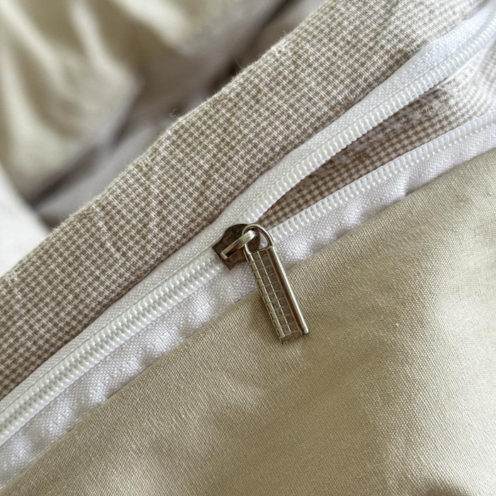 91家纺网 家纺一手货源 找家纺 ab家纺 2025新款小碎花三层纱 波尔卡-咖