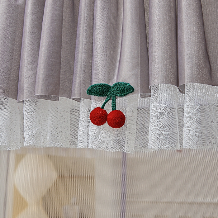 91家纺网 家纺一手货源 找家纺 青竹苑2025新款花边款床笠底防摔坐床蚊帐-樱桃 樱桃-棕咖