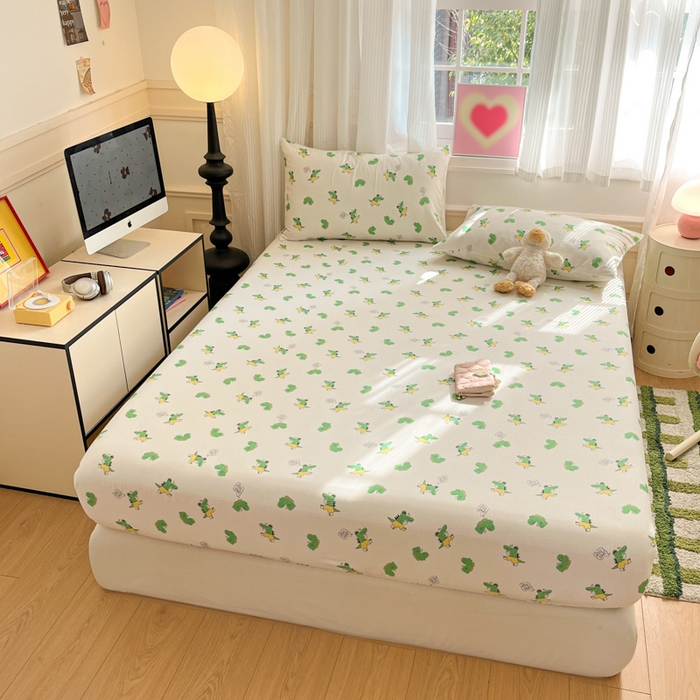 91家纺网 家纺一手货源 找家纺 博雅 2025新款全棉A类双层纱床笠 酷酷龙