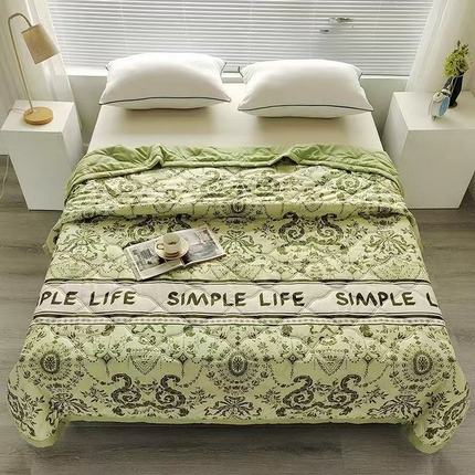 91家纺网 家纺一手货源 找家纺 （总）伊凡 2025新款亲肤磨毛夏凉被印花夏被空调被礼品夏被跑量跨境外贸夏凉被