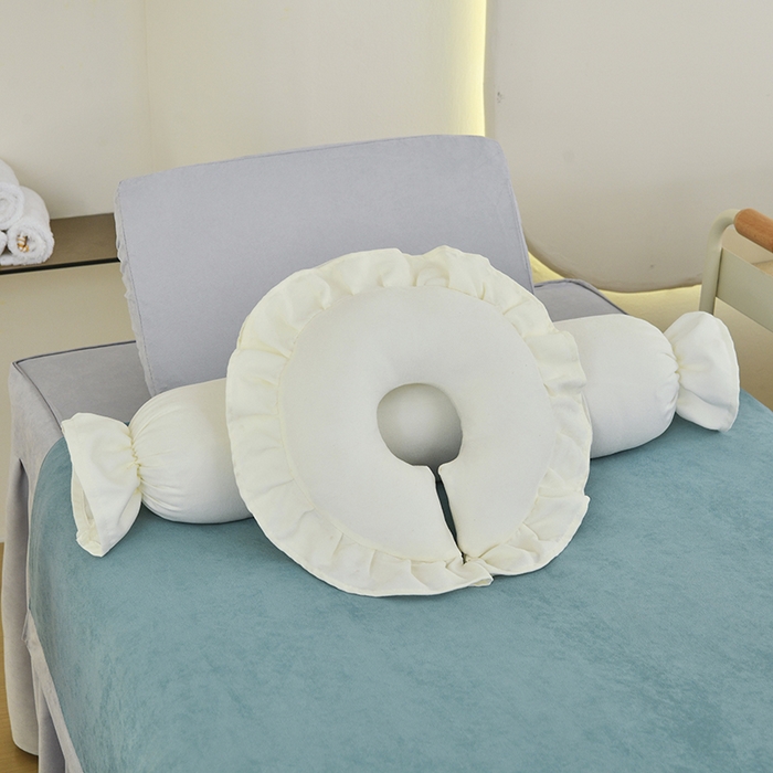 91家纺网 家纺一手货源 找家纺 不打烊家纺 2025新款贡缎绣花熊猫系列美容床罩 绿色拼灰色