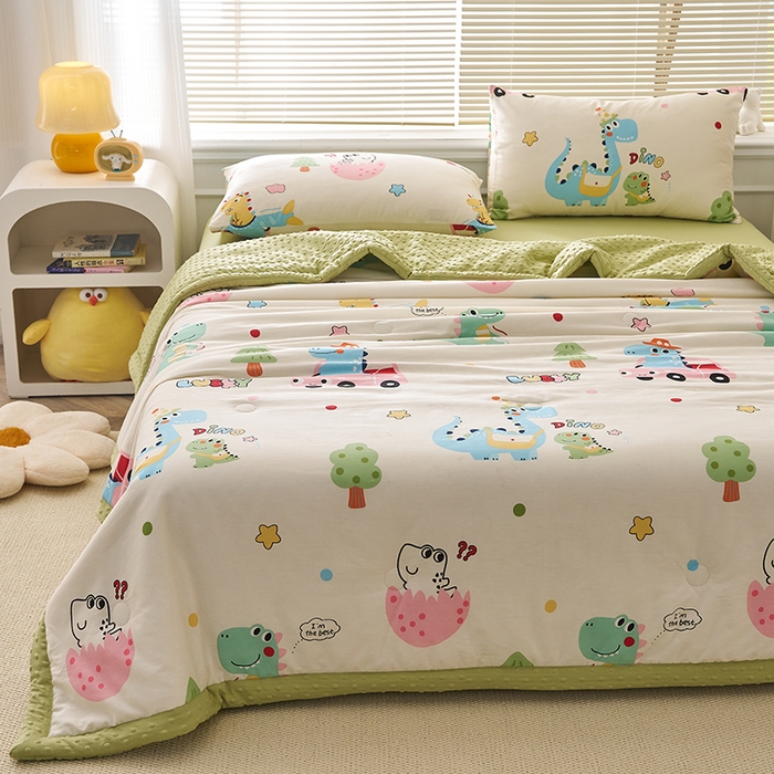 91家纺网 家纺一手货源 找家纺 暖阳 2025年新款纯棉豆豆夏被夏凉被被子被芯 豆豆-快乐旅行