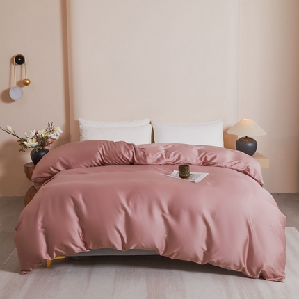 91家纺网 家纺一手货源 找家纺 雅萱家纺  2025新款60s兰精天丝系列-单被套系列 60s天丝浆果粉