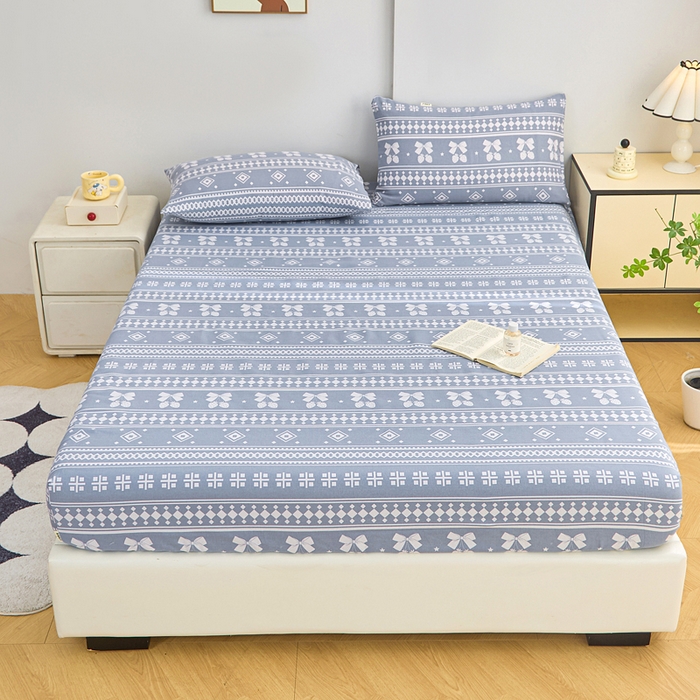 91家纺网 家纺一手货源 找家纺 首爱2025新款原棉老粗布床笠支持特殊规格定制 常年不断货 大批量供应  草莓格灰