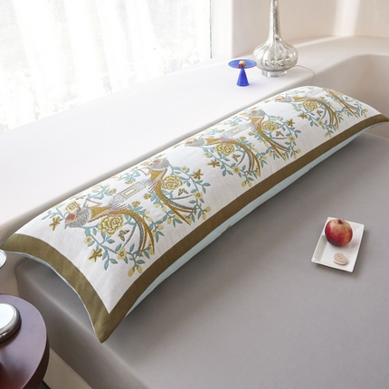 91家纺网 家纺一手货源 找家纺 爱港家纺 2025新款全棉纱布长枕套，双人 单人 情侣款纯棉枕套 百鸟之王