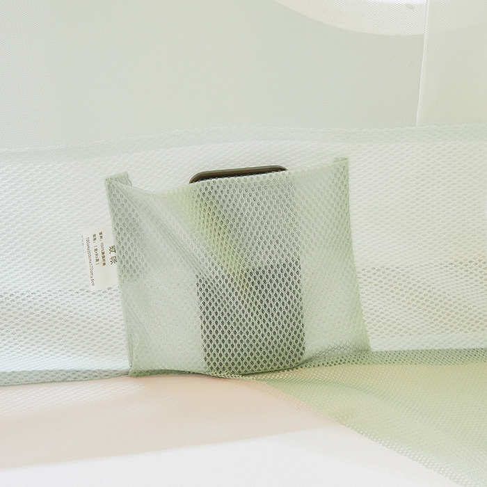 91家纺网 家纺一手货源 找家纺 青竹苑2025新款花边款床笠底防摔坐床蚊帐-格格巫 格格巫-瓦松绿