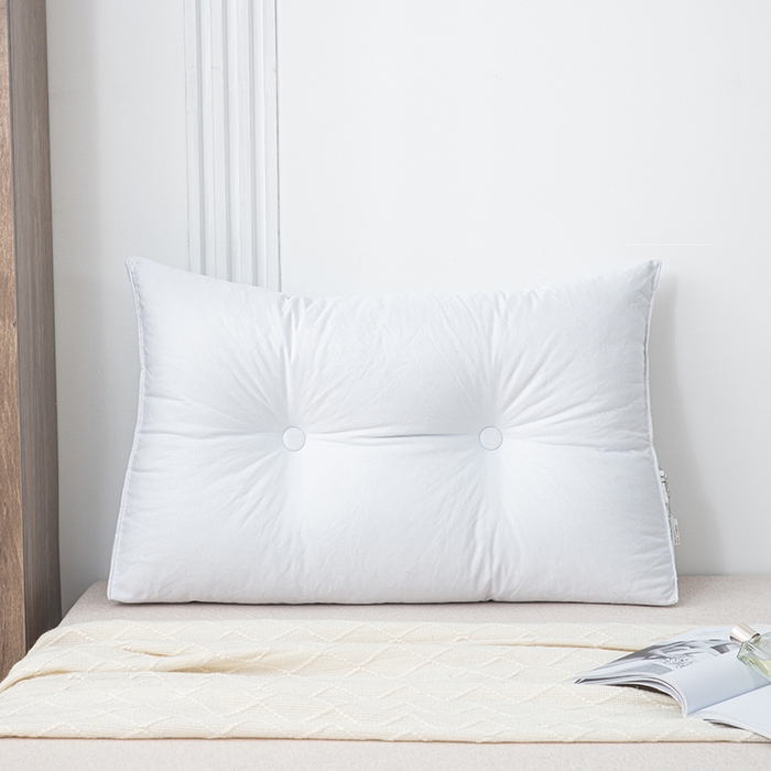 91家纺网 家纺一手货源 找家纺 美达人2025新款麻布珍珠棉三角靠背 亚麻单人屿白