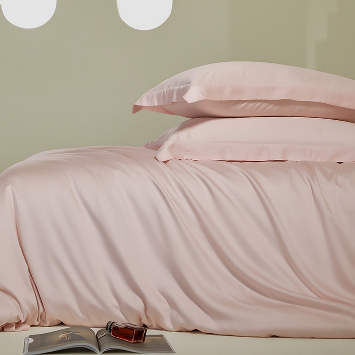 91家纺网 家纺一手货源 找家纺 618家纺 2025新款60SA类100支纯色系列进口兰精天丝四件套 俏佳人