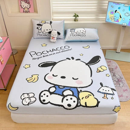 金爱家 2025新款三丽欧全棉大版单品--床笠 棉单品-香蕉帕哈狗