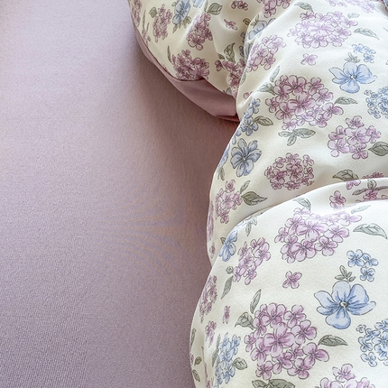 富缦庭2025新款A类针织双层纱四件套淡烟弄晓