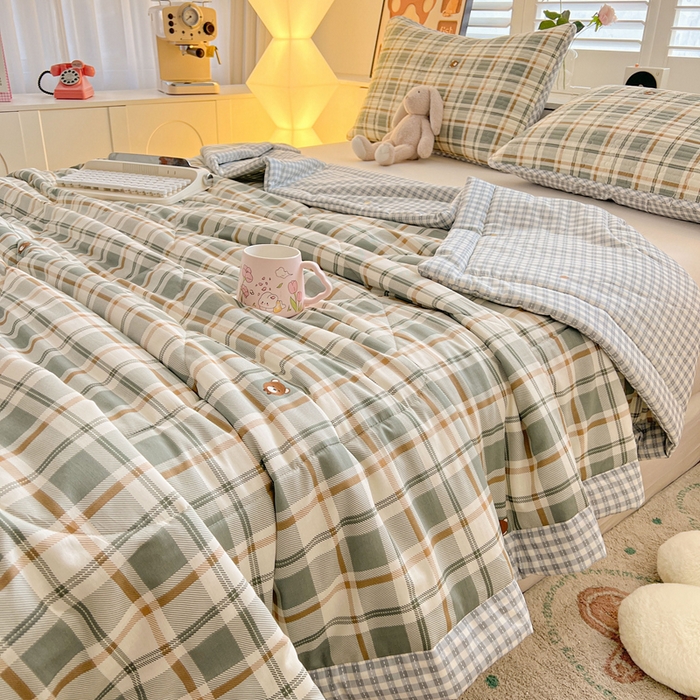 91家纺网 家纺一手货源 找家纺 雅萱家纺  2025新款全棉夏被套件 酷锐熊