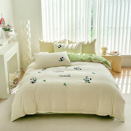 91家纺网 家纺一手货源 找家纺 （总）眷恋家纺 2025新款卡通毛巾绣水洗棉四件套