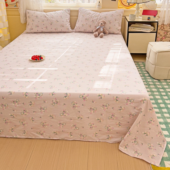 91家纺网 家纺一手货源 找家纺 纽缦家纺 2025新款云感提花双层纱床单 暗恋