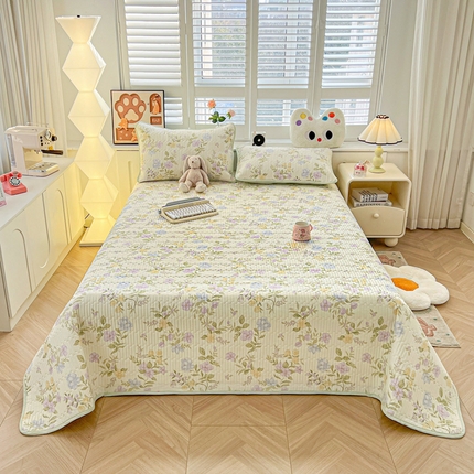 91家纺网 家纺一手货源 找家纺 （总）雅萱家纺  2025新款双面全棉印花床盖三件套