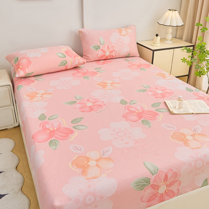 91家纺网 家纺一手货源 找家纺 首爱2025新款原棉老粗布床笠支持特殊规格定制 常年不断货 大批量供应  面朝花海