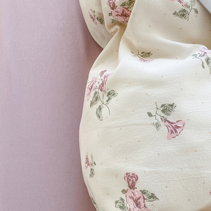 富缦庭2025新款A类针织双层纱四件套万花朵