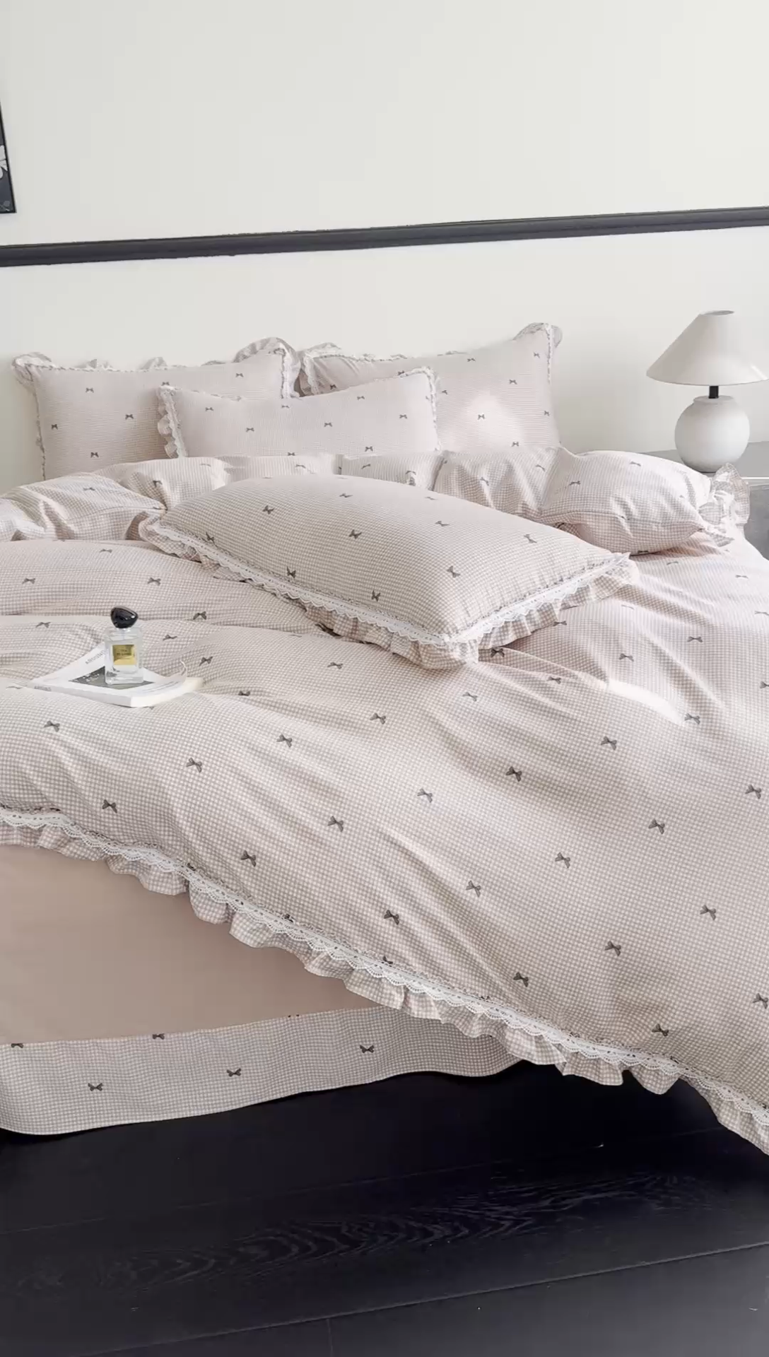 91家纺网 家纺一手货源 找家纺 可思家纺2025新款可思-韩版双层纱四件套 情书