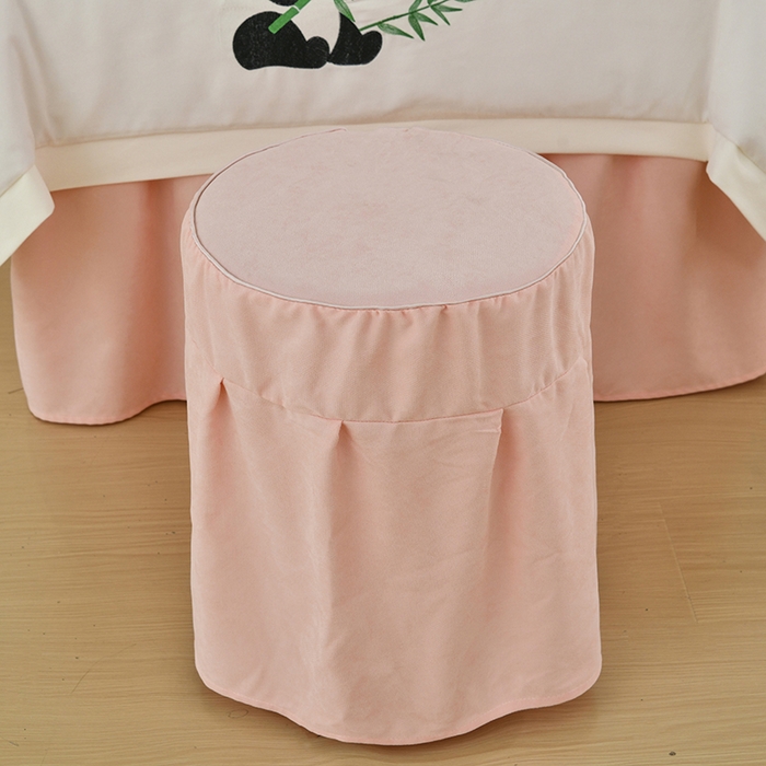 91家纺网 家纺一手货源 找家纺 不打烊家纺 2025新款贡缎绣花熊猫系列美容床罩 米白色拼玉色