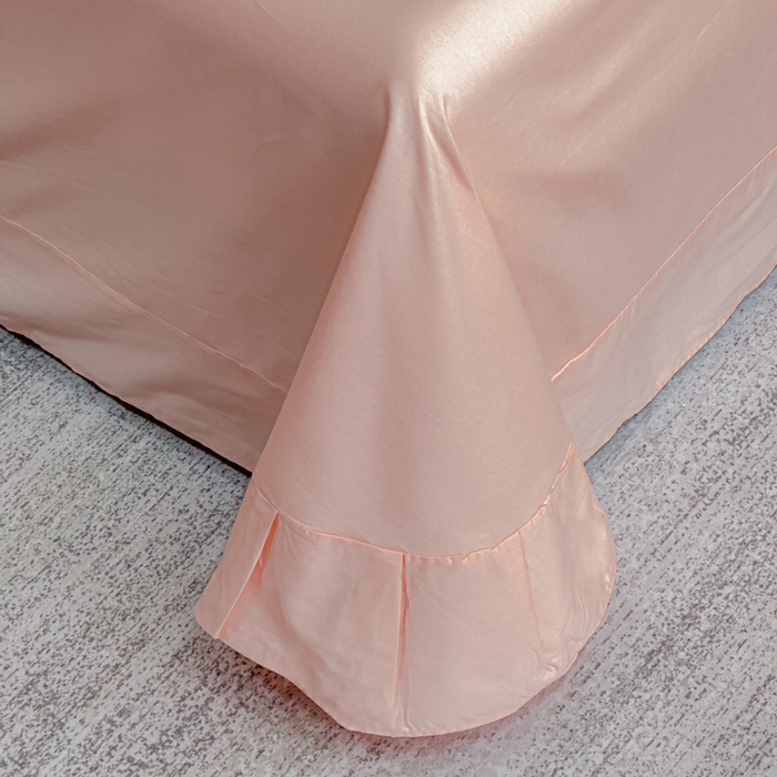 91家纺网 家纺一手货源 找家纺 U品汇  2025新款纯棉全棉长绒棉刺绣绣花高端礼盒四件套-叶夕 花晨叶夕-藕荷色