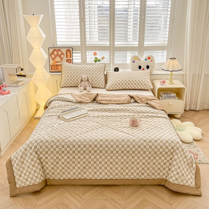 雅萱家纺  2025新款全棉夏被套件 时尚都市