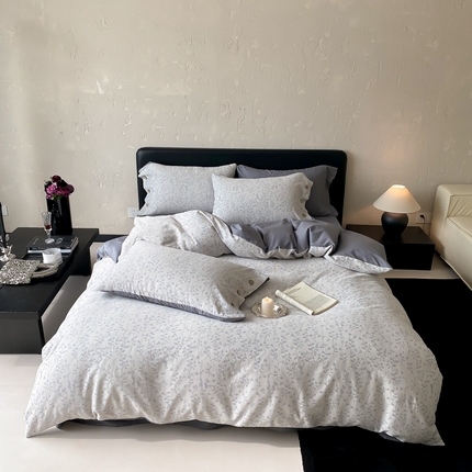 旷野 2025新款全棉色织提花四件套 山野-蓝