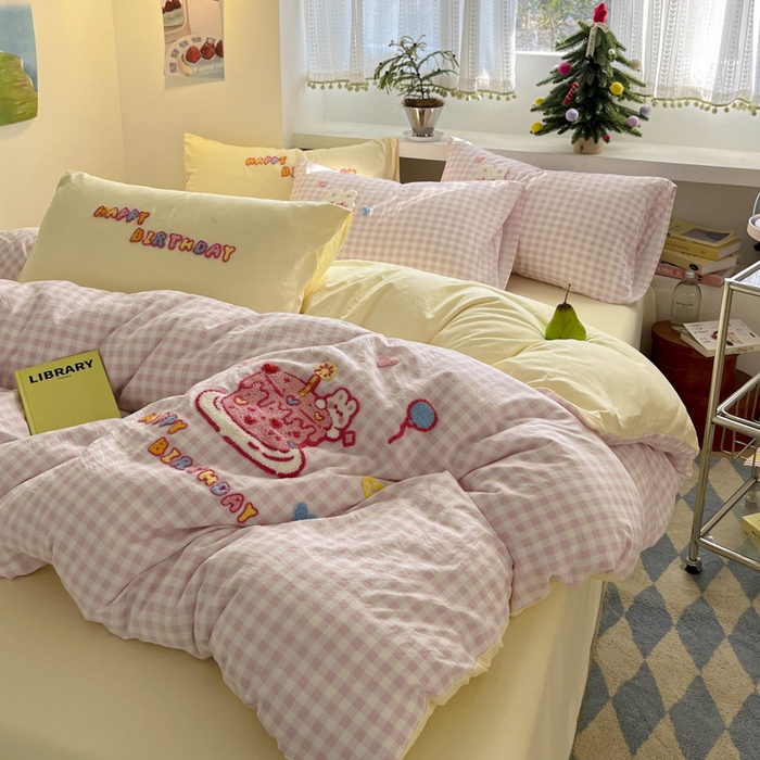 91家纺网 家纺一手货源 找家纺 桃心家居 2025新款A类亲肤舒适软糯云柔水洗棉印加绣卡通毛巾绣水洗棉系列 云柔水洗棉-印加绣蛋糕兔