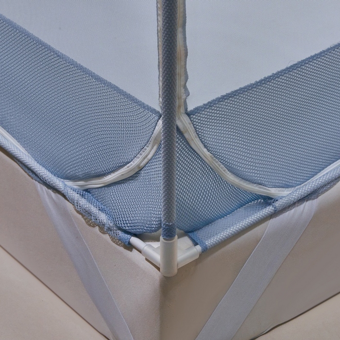 91家纺网 家纺一手货源 找家纺 卓尔居 2025绗绣编织防摔蚊帐-夏至 夏至-浅蓝