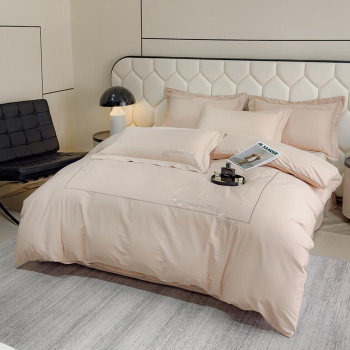 91家纺网 家纺一手货源 找家纺 U品汇  2025新款纯棉全棉长绒棉刺绣绣花高端礼盒四件套-叶夕 花晨叶夕-玲珑玉