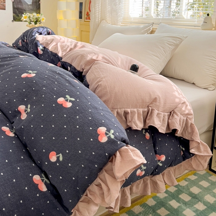 纽缦家纺 2025新款云感提花双层纱韩版被套 大吉大厘