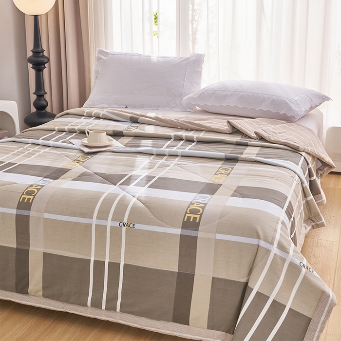 91家纺网 家纺一手货源 找家纺 羽梦家纺2025新款新疆棉花全棉夏凉被 奇彩空间