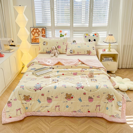 91家纺网 家纺一手货源 找家纺 （总）雅萱家纺  2025新款全棉夏被套件